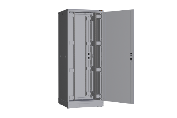 Напольный шкаф NIKOMAX серии TFR-R2 19", 42U, металлические двери, металлические стенки, Ш800хВ2010хГ800мм, в разобранном виде, серый