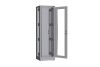 Напольный шкаф NIKOMAX серии TFR-R2 19", 42U, дверь со стеклом и металлическая, металлические стенки, Ш600хВ2010хГ600мм, в разобранном виде, серый