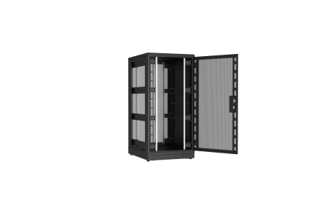 Напольный шкаф NIKOMAX серии TFR-R2 19", 33U, перфорированные двери, металлические стенки, Ш800хВ1702хГ1000мм, в разобранном виде, черный