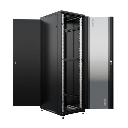 Шкаф напольный универсальный серверный NTSS R 32U 600х800мм, 4 профиля 19, двери стекло и сплошная металл, боковые стенки съемные, регулируемые опоры,