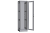 Напольный шкаф NIKOMAX серии TFR-R2 19", 47U, дверь со стеклом и металлическая, металлические стенки, Ш600хВ2232хГ600мм, в разобранном виде, черный