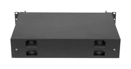 Оптический кросс NIKOMAX 19" Premium Line, 2U, до 72 SC портов или 144 LC портов, выдвижной, со съёмной полкой, черный