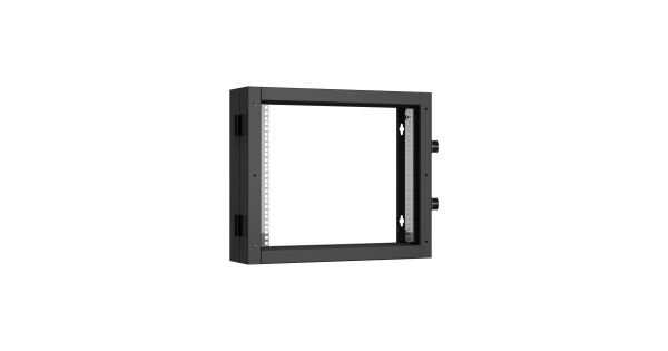 Пристенная поворотная секция NIKOMAX 19", 9U, Ш600хВ503хГ156мм, 1 пары L-образных монтажных направляющих, черный RAL 9005.