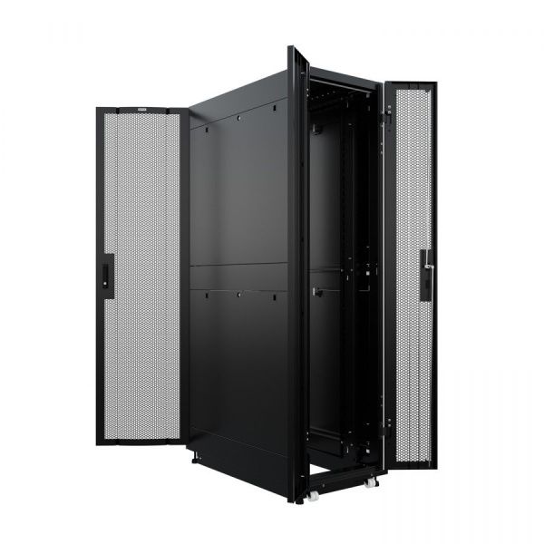 Шкаф напольный для ЦОД серверный NTSS ПРОЦОД PCM 45U 600х1200мм, 4 профиля 19, двойные боковые стенки, панель потолка с вводами, без панели пола, двер