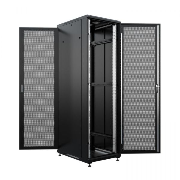 Шкаф напольный универсальный серверный NTSS R 42U 800х800мм, 4 профиля 19, двери перфорированная и перфорированная, боковые стенки съемные, регулируем