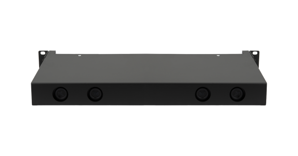 Оптический кросс NIKOMAX 19" Premium Line, 1U, укомплектованный на 48 портов LC/UPC (24 двойных LC/UPC адаптеров), MM 50/125 OM2, выдвижной, с полкой,  черный, в комплекте: адаптеры, монтажные шнуры 1м, сплайс-кассета с крышкой, гильзы