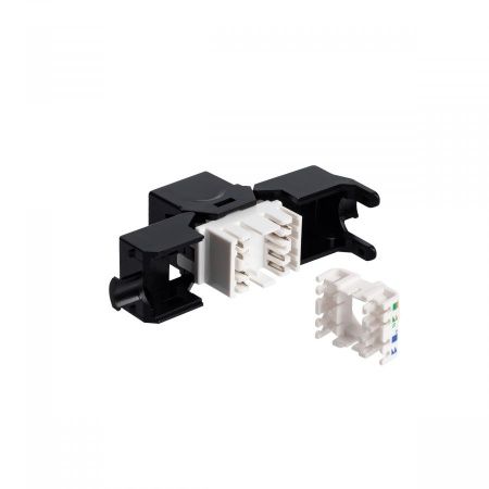 Розеточный модуль NTSS PREMIUM Keystone RJ45 UTP CAT5e 180 градусов безинструментальный черный ver2