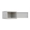 Шкаф настенный телекоммуникационный NTSS W 6U 600х450х370мм, 2 профиля 19, дверь сплошная металл, боковые стенки съемные, разобранный, серый RAL 7035