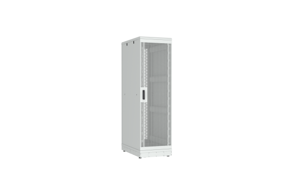 Напольный шкаф NIKOMAX серии TFR-R2 19", 42U, двери перфорированные, одностворчатая и двустворчатая, металлические стенки, Ш600хВ2010хГ1000мм, в разобранном виде, серый