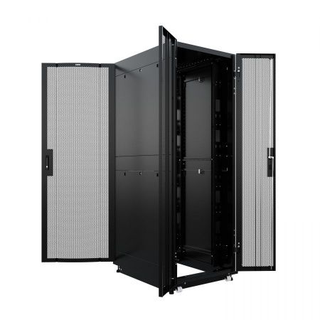 Шкаф напольный для ЦОД серверный NTSS ПРОЦОД PC 48U 800х1070мм, 4 профиля 19, двойные боковые стенки, панель потолка с вводами, без панели пола, двери