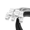 Кабельная сборка NTSS PREMIUM 24pc, UTP CAT5e, оконцована разъемами KEYSTONE RJ45 UTP CAT5e, заделка в чулке, вывод 0.6м, длина 6м, LSZH, серый