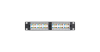 Коммутационная панель NETLAN 10", 1U, 12 портов, Кат.5e (Класс D), 100МГц, RJ45/8P8C, 110/KRONE, T568A/B, неэкранированная, черная