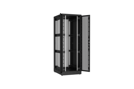 Напольный шкаф NIKOMAX серии TFR-R2 19", 47U, двустворчатые перфорированные двери, металлические стенки, Ш800хВ2232хГ1000мм, в разобранном виде, черный
