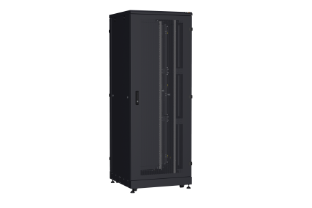 Напольный шкаф NIKOMAX серии TFA-R 19", 42U, перфорированная дверь и металлическая, металлические стенки, Ш800хВ2114хГ800мм, в разобранном виде, черный