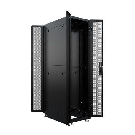 Шкаф напольный для ЦОД серверный NTSS ПРОЦОД PCM 45U 600х1070мм, 4 профиля 19, двойные боковые стенки, панель потолка с вводами, без панели пола, двер