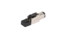 Полевой коннектор RJ45/8P8C NIKOMAX серии Premium, Кат.8 (Класс I), 2000МГц, покрытие 50мкд, универсальные ножи, T568B, самозажимной, компактный, полный экран, металлик 