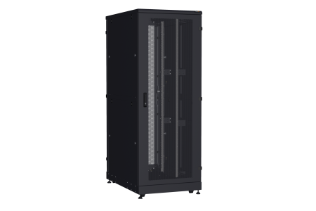 Напольный шкаф NIKOMAX серии TFA-R 19", 42U, перфорированные двери, металлические двухуровневые стенки, Ш800хВ2114хГ1200мм, в разобранном виде, черный