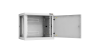 Настенный разборный шкаф NIKOMAX 19", 9U, металлическая дверь, Ш600хВ503хГ450мм, 2 пары монтажных направляющих, серый