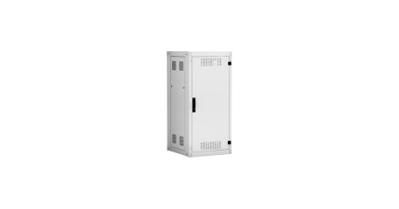 Напольный шкаф NETLAN 19", 24U, металлическая дверь, цельнометаллические стенки, Ш600хВ1196хГ600мм, в разобранном виде, серый