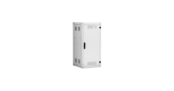 Напольный шкаф NETLAN 19", 24U, металлическая дверь, цельнометаллические стенки, Ш600хВ1196хГ600мм, в разобранном виде, серый