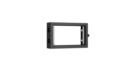 Пристенная поворотная секция NIKOMAX 19", 6U, Ш600хВ370хГ156мм, 1 пары L-образных монтажных направляющих, черный RAL 9005.