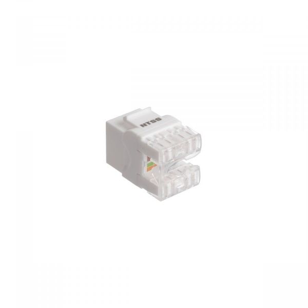 Розеточный модуль Keystone NTSS UTP RJ45 cat.6, 180 градусов, белый
