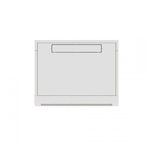 Шкаф настенный телекоммуникационный NTSS W 6U 600х450х370мм, 2 профиля 19, дверь сплошная металл, боковые стенки съемные, разобранный, серый RAL 7035