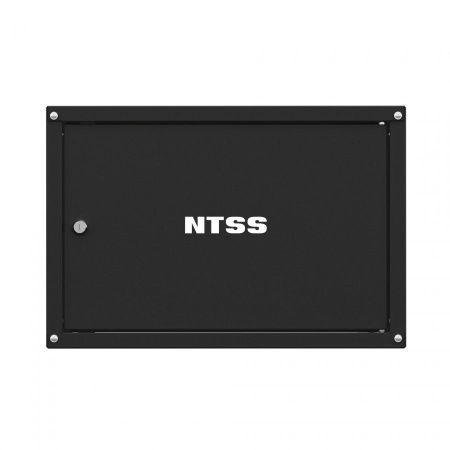 Шкаф настенный телекоммуникационный NTSS LIME 6U 550х450х370мм, 2 профиля 19, дверь сплошная металл, боковые стенки несъемные, разобранный, черный RAL