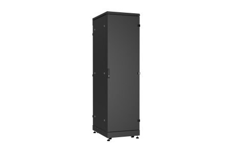 Напольный шкаф NIKOMAX 19", 42U, промышленный, цельнометаллические двери, степень защиты IP54, Ш600хВ2070хГ800мм, черный