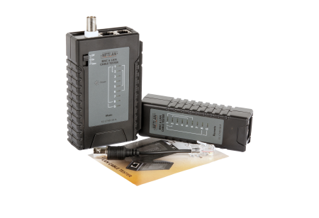 Кабельный тестер NETLAN, UTP/STP, RJ45, RJ12, RJ11, BNC