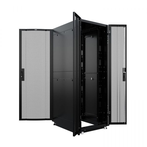 Шкаф напольный для ЦОД серверный NTSS ПРОЦОД PCM 47U 800х1070мм, 4 профиля 19, двойные боковые стенки, панель потолка с вводами, без панели пола, двер