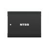 Шкаф настенный телекоммуникационный NTSS W 12U 600х450х635мм, 2 профиля 19, дверь сплошная металл, боковые стенки съемные, разобранный, черный RAL 900