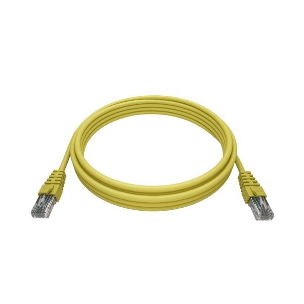 Патч-корд KOSCAB 2хRJ45/8P8C, T568B UTP 5e кат. литой 3 метра, LSZH, желтый