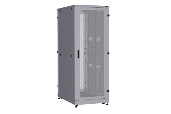 Напольный шкаф NIKOMAX серии TFA-R 19", 42U, перфорированные двери, металлические двухуровневые стенки, Ш800хВ2114хГ1200мм, в разобранном виде, серый