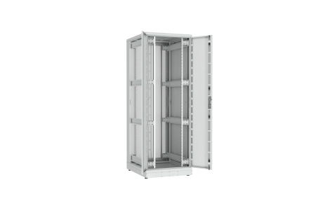 Напольный шкаф NIKOMAX серии TFR-R2 19", 47U, двустворчатые перфорированные двери, металлические стенки, Ш800хВ2232хГ1000мм, в разобранном виде, серый