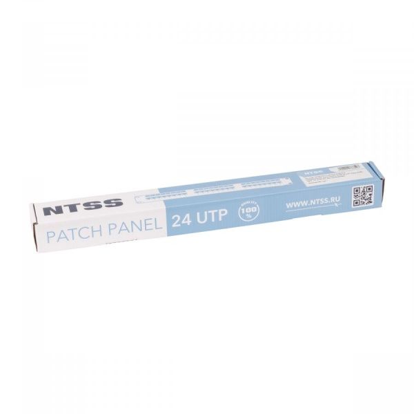 Патч-панель NTSS 24 UTP порта RJ45, cat.6, 1U, Dual IDC, без органайзера