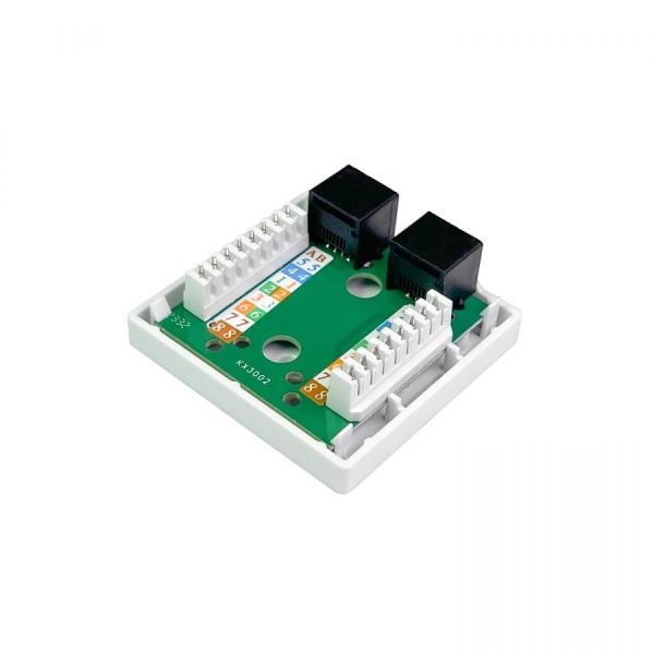 Компьютерная розетка NTSS PREMIUM настенная 2 порта RJ-45 UTP CAT5e