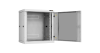 Настенный разборный шкаф NIKOMAX 19", 12U, стеклянная дверь, Ш600хВ636хГ450мм, 2 пары монтажных направляющих, серый