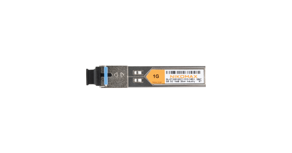 Модуль NIKOMAX SFP, 1.25 Гбит/с, WDM, 1 ОВ, SM, 1xSC, Tx:1490/Rx:1310 нм, DDM, 14 дБ (до 20 км), -40 +85 °С