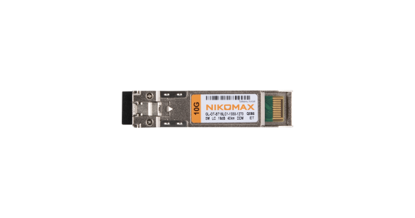 Модуль NIKOMAX SFP+, 10 Гбит/с, WDM, 1 ОВ, SM, 1xLC, Tx:1330/Rx:1270 нм, DDM, 16 дБ (до 40 км), -40 +85 °С