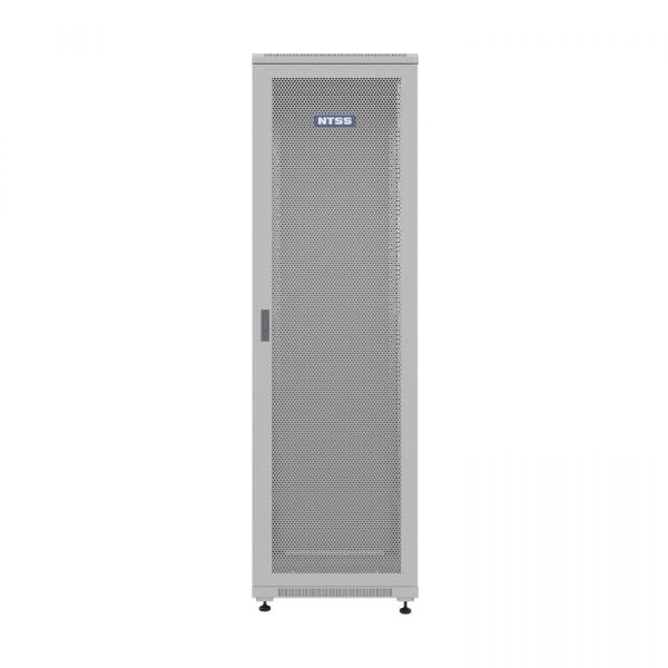 Шкаф напольный универсальный серверный NTSS R 47U 600х600мм, 4 профиля 19, двери перфорированная и сплошная металл, боковые стенки съемные, регулируем