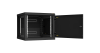 Настенный разборный шкаф NIKOMAX 19", 9U, металлическая дверь, Ш600хВ503хГ600мм, 2 пары монтажных направляющих, черный