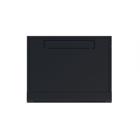Шкаф настенный телекоммуникационный NTSS W 9U 600х600х500мм, 2 профиля 19, дверь стеклянная, боковые стенки съемные, задняя стенка, разобранный, черны