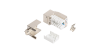 Модуль-вставка NIKOMAX типа Keystone, Кат.5е (Класс D), 100МГц, RJ45/8P8C, FT-TOOL/110/KRONE, T568A/B, полный экран, металлик - гарантия: 5 лет расширенная / 25 лет системная