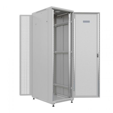 Шкаф напольный универсальный серверный NTSS R 42U 800х800мм, 4 профиля 19, двери перфорированная и перфорированная двухстворчатая, боковые стенки съем