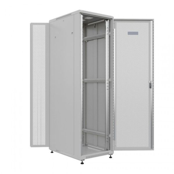 Шкаф напольный универсальный серверный NTSS R 42U 800х800мм, 4 профиля 19, двери перфорированная и перфорированная двухстворчатая, боковые стенки съем