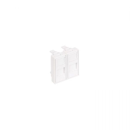 Лицевая панель NTSS PREMIUM для розеточных модулей типа Keystone 22.5x45 со шторкой
