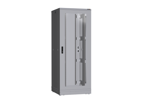 Напольный шкаф NIKOMAX серии TFR-R2 19", 42U, дверь со стеклом и металлическая, металлические стенки, Ш800хВ2010хГ800мм, в разобранном виде, серый