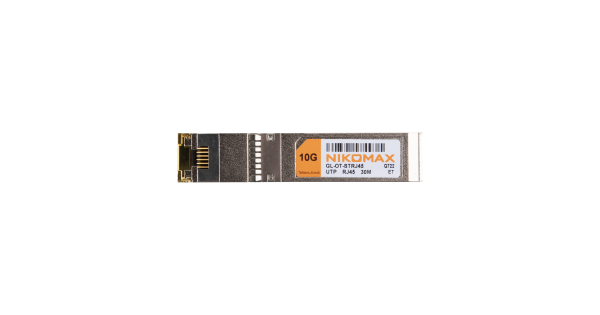 Модуль NIKOMAX SFP+, 10 Гбит/с, UTP, RJ45, Кат.6 (до 20м), Кат.6а (до 30м)