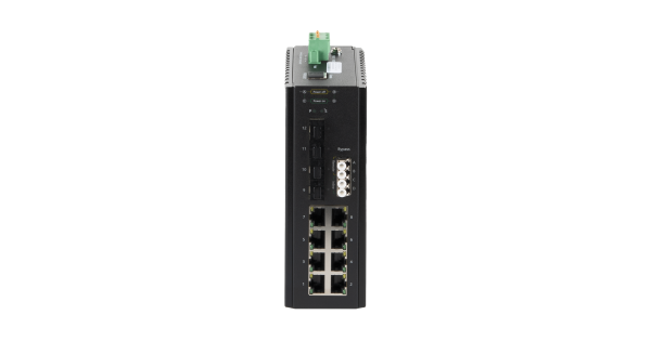 Управляемый промышленный L2+ коммутатор NIKOMAX, 8*10/100/1000Мбит/с PoE (af/at/BT) из которых 2 порта PoE BT, 4*1/2.5Гбит/с, 1 Канал Bypass (4*LC), Крепление на DIN-рейку, 2*ввода питания, питание 44-57В (блок питания 240Вт поставляется отдельно), -40С +
